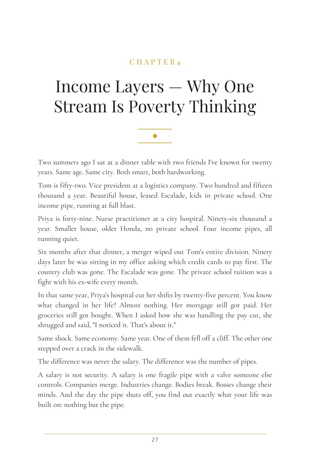 Chapter 4, Income Layers — Why One Stream Is Poverty Thinking